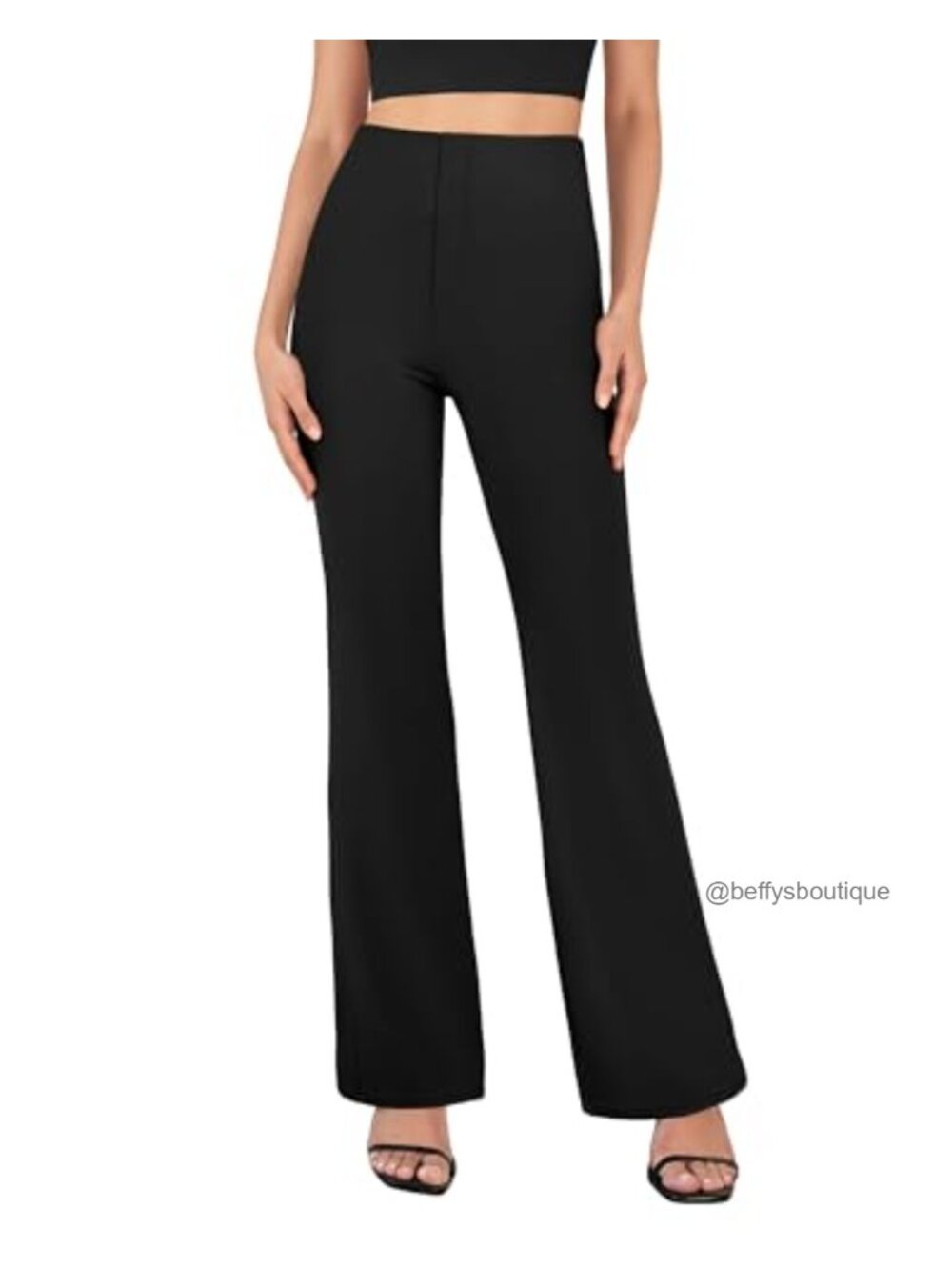 Womens Dress Pants High Waist Bootcut Pull On Stretch